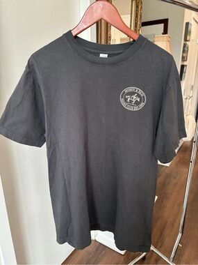 Sporty & Rich Black Short Sleeve Logo Tee